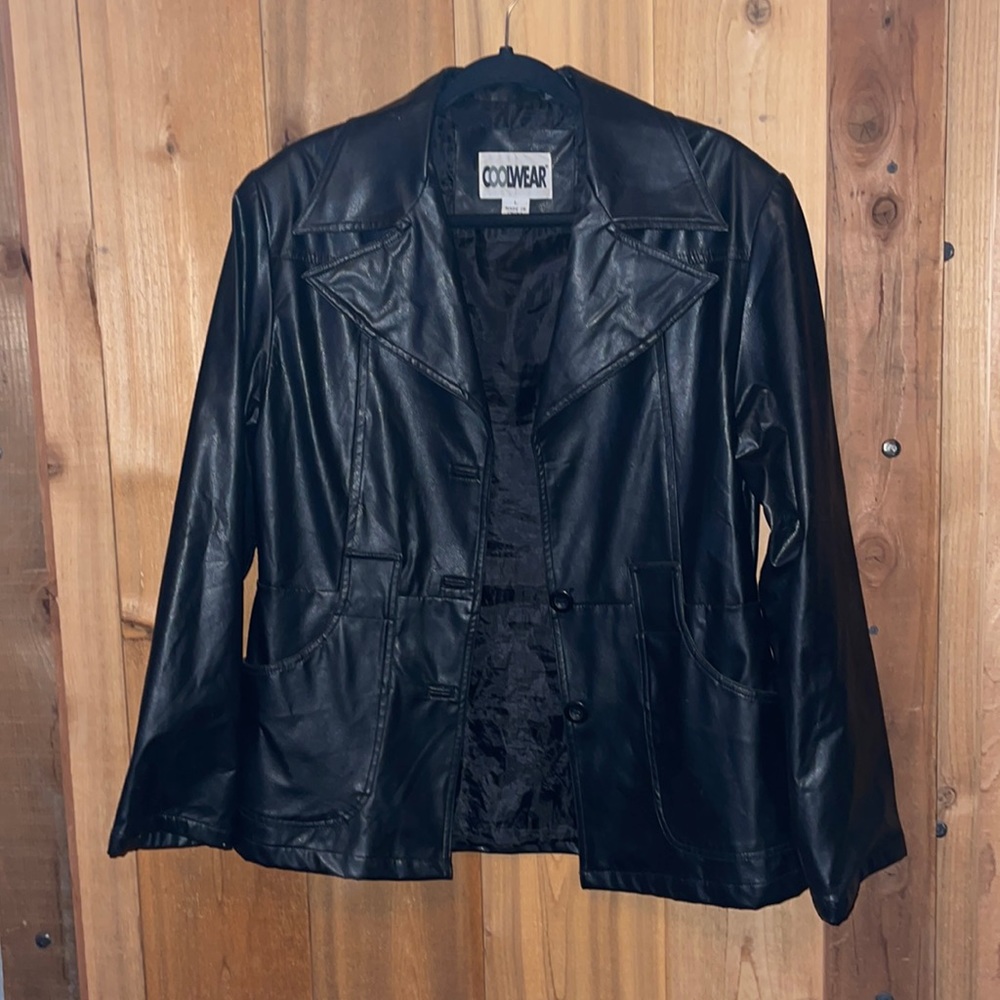Coolwear Black Faux Leather Jacket